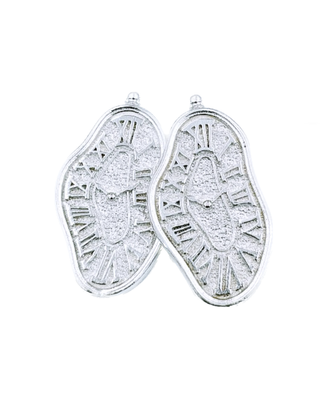 Melted Clocks Earrings (silver)