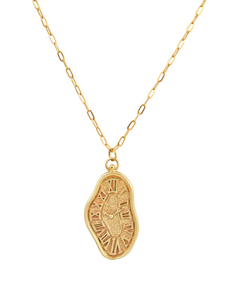 Melted Clock Pendant (gold)