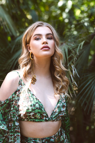 Galaxy Long Earrings with chains