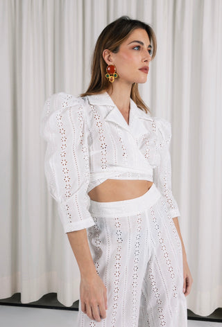 OPALINE BALLOON WRAP TOP