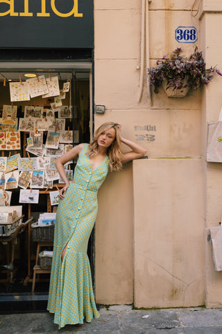 CALISTA BUTTON DRESS