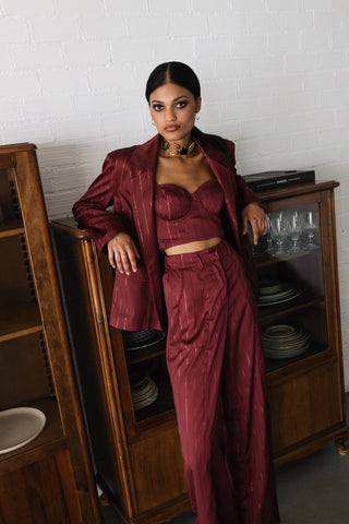 Chloe pants wine red