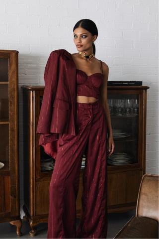 Chloe pants wine red