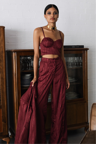 Chloe pants wine red