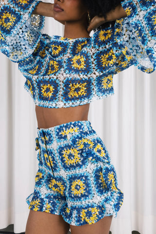 AQUA KNITTED TOP
