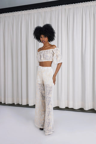 NARCISSUS TOP VOLAN SLEEVES