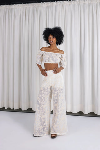 NARCISSUS TOP VOLAN SLEEVES