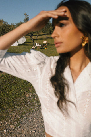 OPALINE BALLOON WRAP TOP