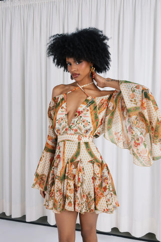 CALYPSO MINI DRESS W/SLEEVES